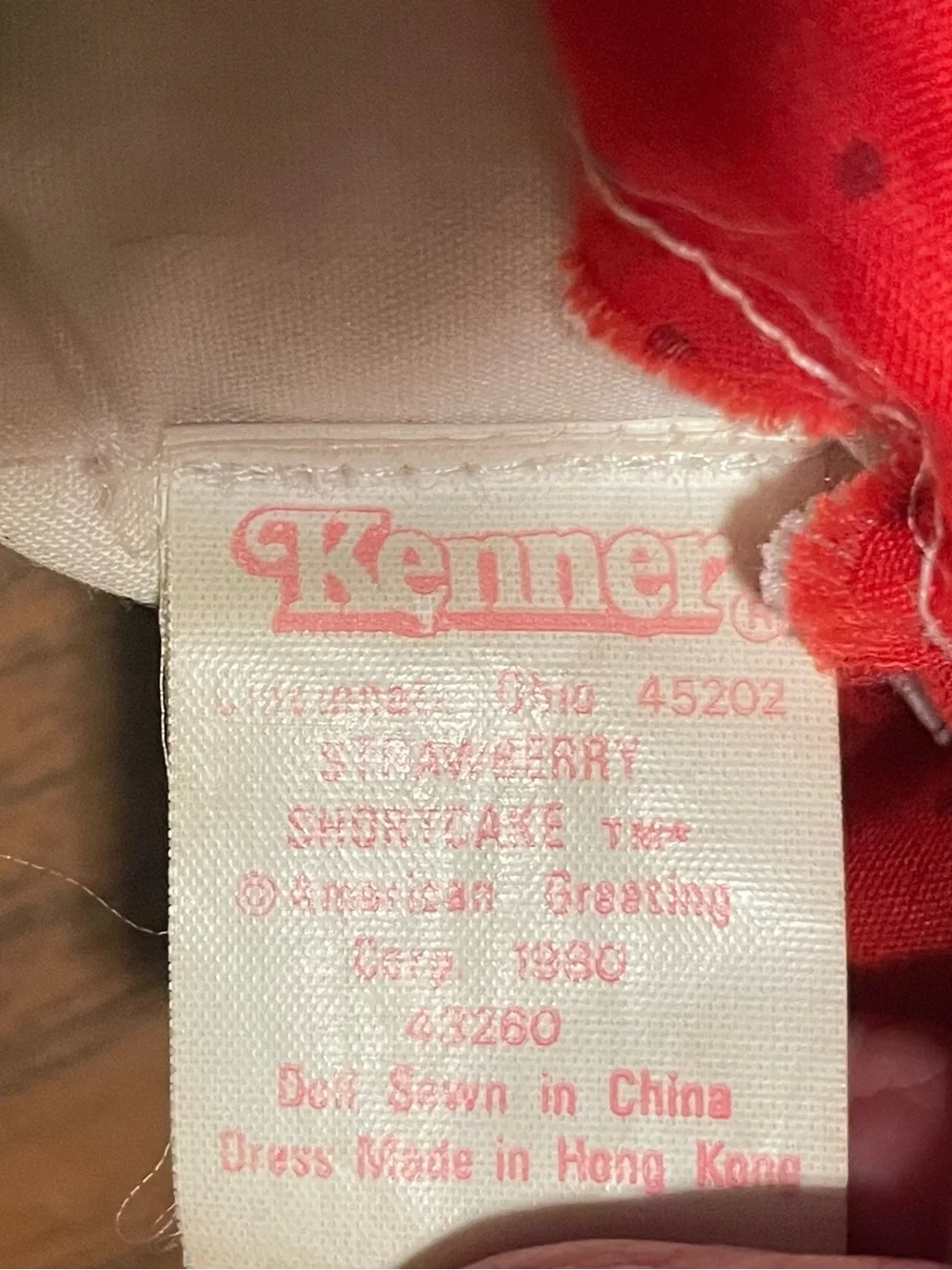 Vintage 80s Strawberry Shortcake Doll by Kenner. 18-Inches Stuffed Plush RagDoll